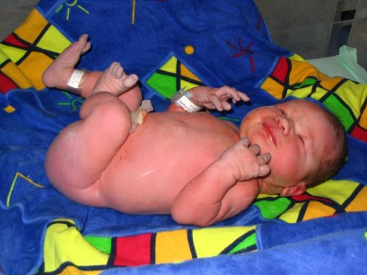 Neonate, one hour after birth